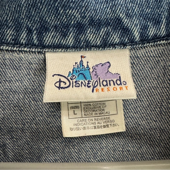 Disneyland Vintage Denim Mickey Mouse American Flag Jacket Size Large - Picture 5 of 8